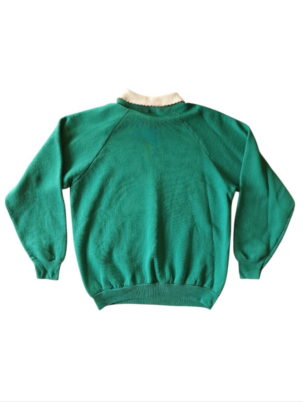 Vintage Grandma 90s Cottagecore Farmhouse Ruffle Collar Sweatshirt Sz L - Picture 3 of 8